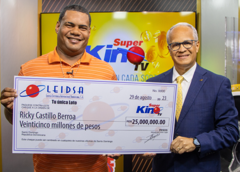 LEIDSA entrega premio de 25 millones de pesos en el sorteo del Súper Kino TV
