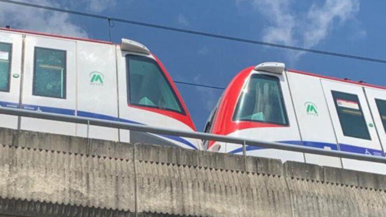 Dos vagones del Metro Santo Domingo chocan en Villa Mella